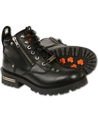 Milwaukee Leather Women's Low Cut Lace To Toe Riding Boots - Round