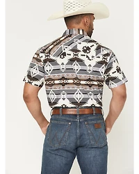 Rock & Roll Denim Men's Dale Brisby Southwestern Print Short Sleeve Snap Stretch Western Shirt