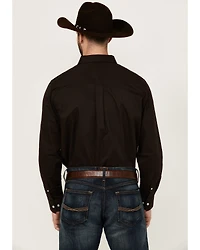 Cody James Men's Basic Solid Long Sleeve Button-Down Stretch Western Shirt
