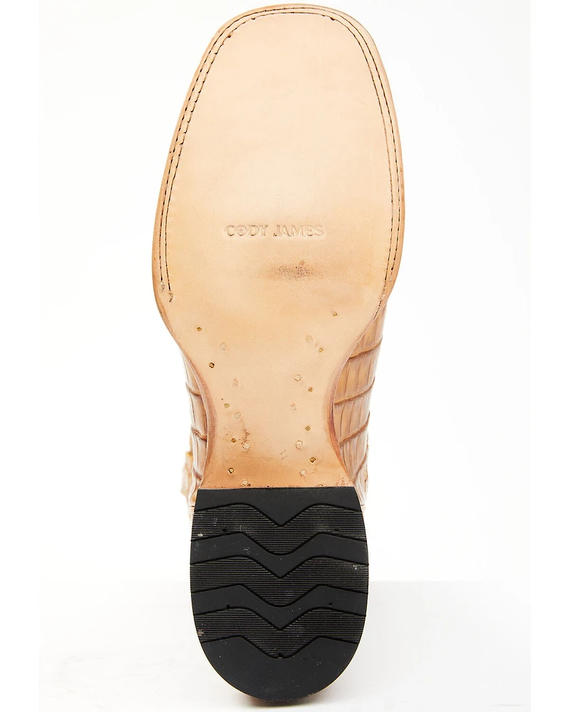Cody James Men's Caiman Cognac 12" Exotic Western Boots - Broad Square Toe
