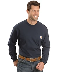 Carhartt Men's Loose Fit Heavyweight Long Sleeve Logo Pocket Work T-Shirt