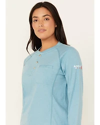 Ariat Women's FR Air Henley Long Sleeve Work Shirt