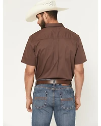 Cody James Men's Basic Twill Short Sleeve Button-Down Stretch Western Shirt