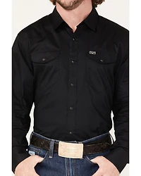 Kimes Ranch Men's Blackout Solid Long Sleeve Snap Western Shirt