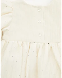 Yura Infants Girls' Embellished Long Sleeve Onesie