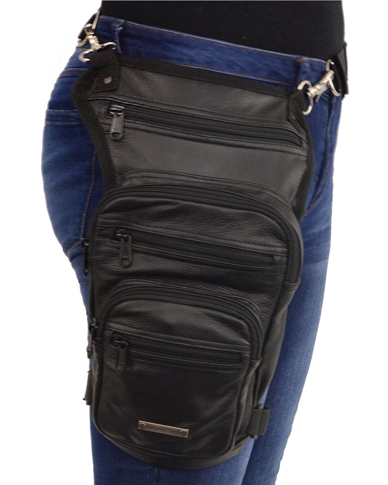 Milwaukee Leather Large Concealed Carry Leather Thigh Bag