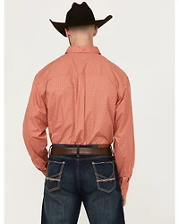 Wrangler Men's Classic Medallion Print Long Sleeve Button-Down Western Shirt