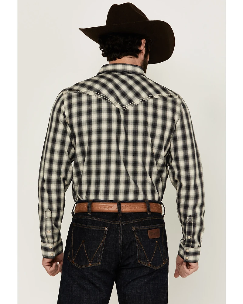 Cody James Men's Rey Plaid Print Long Sleeve Snap Western Shirt