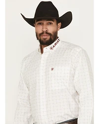 Ariat Men's Team King Geo Print Long Sleeve Button-Down Western Shirt