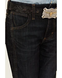 Wrangler Retro Little Boys' Dark Wash Dax Slim Bootcut Jeans