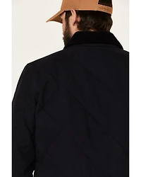 Pendleton Men's Solid Quilted Canvas Snap-Front Shirt Jacket