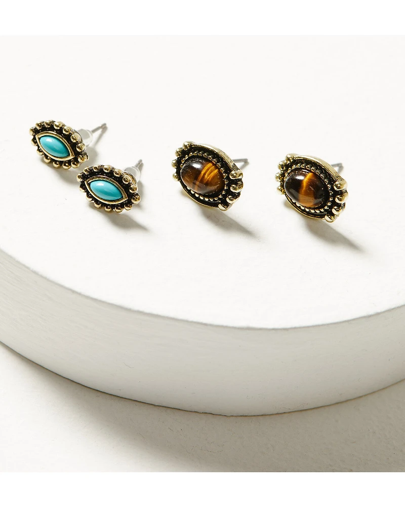 Shyanne Women's Desert Boheme Dangle Charm Earring Set - 6 Pieces