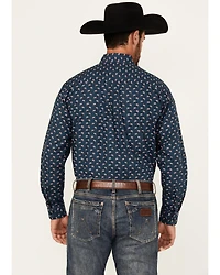 Cinch Men's Mini American Flag Print Long Sleeve Button-Down Western Shirt