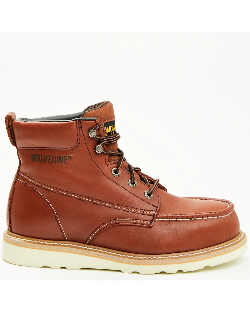 Wolverine Men's 6" Moc Toe Exclusive Wedge Work Boots - Steel
