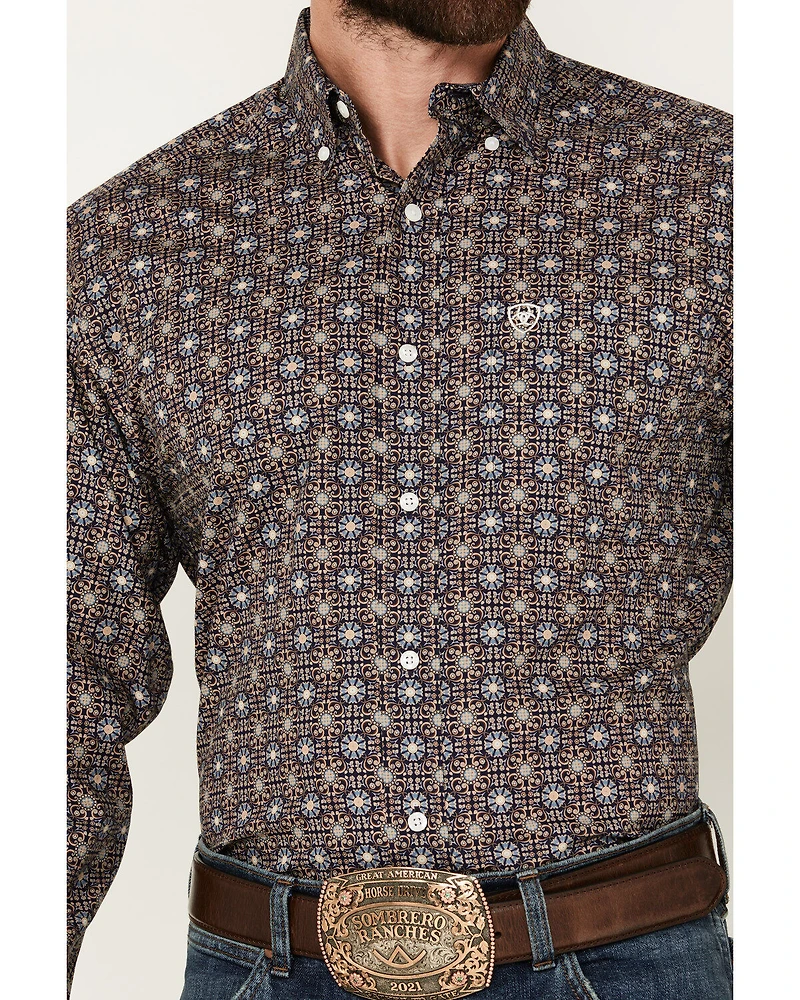 Ariat Men's Karsyn Medallion Print Long Sleeve Button-Down Western Shirt