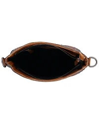 Bed Stu Women's Keiki Leather Woven Checkered Crossbody Bag