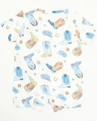 Angel Dear Infant Boys' Cowboy Boots Henley Shortall