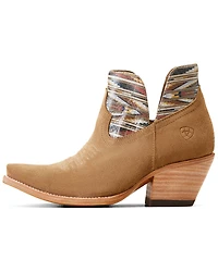 Ariat Women's Hazel Chimayo Suede Booties - Snip Toe