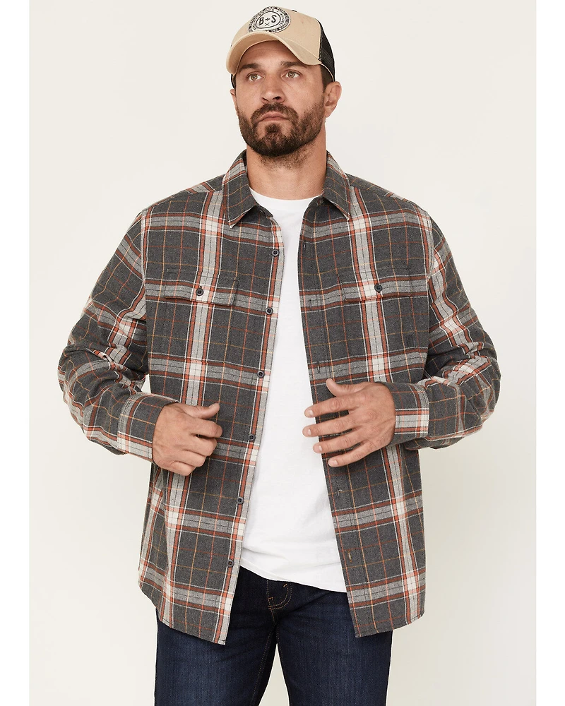 Brothers and Sons Men's Everyday Plaid Print Long Sleeve Button Down Flannel Shirt