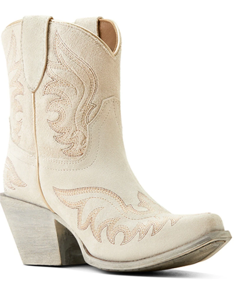 Ariat Women's Chandler Suede Western Booties - Snip Toe