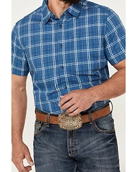Brothers and Sons Men's Cordell Plaid Print Short Sleeve Button-Down Western Shirt