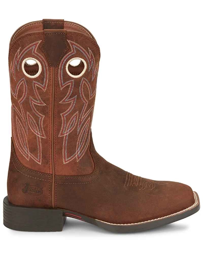 Justin Men's Bowline Western Boots - Broad Square Toe
