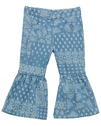 Wrangler Infant Girls' Light Wash Bandana Print Flare Denim Jeans