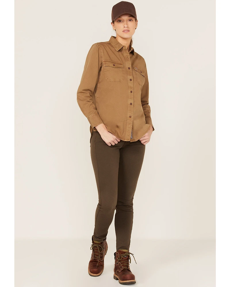 Ariat Women's Rebar Washed Twill Long Sleeve Button Down Work Shirt