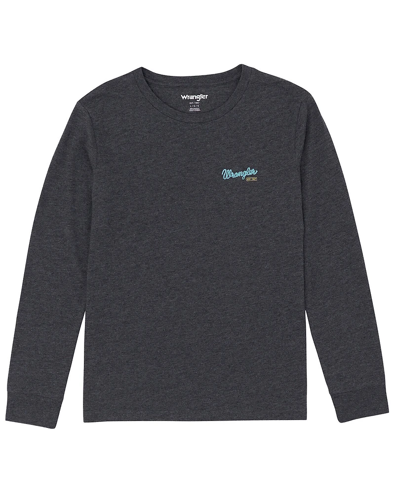 Wrangler Boys' Long Live Cowboys Sleeve Graphic T-Shirt