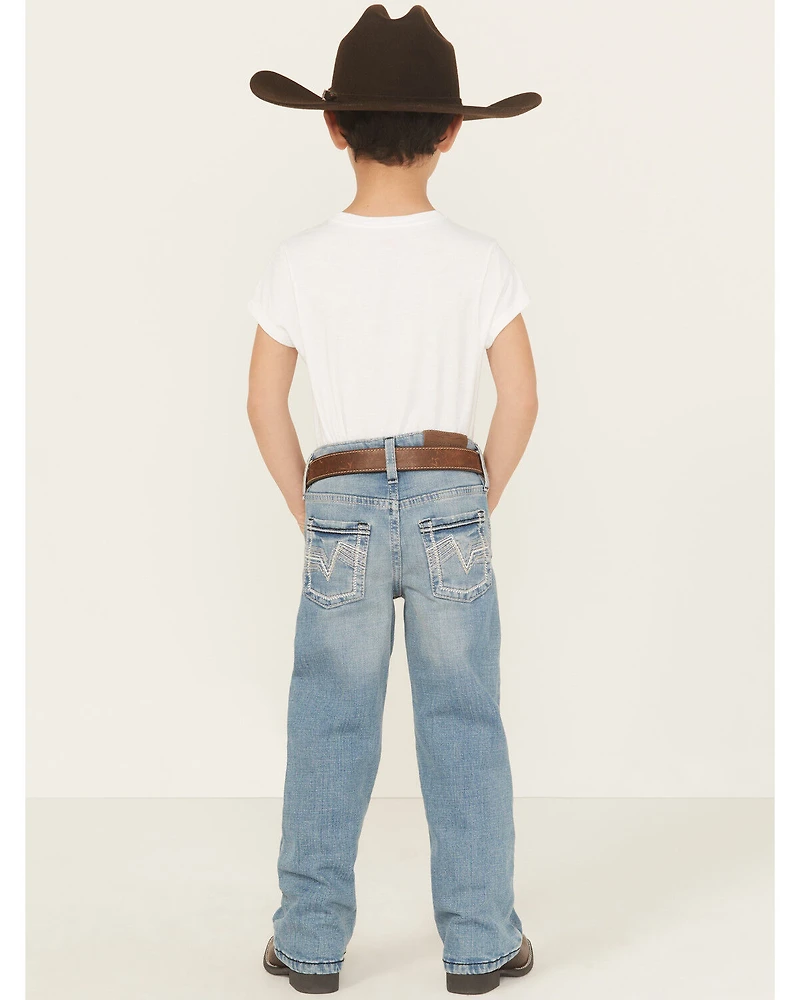 Cody James Little Boys' Stampede Light Wash Slim Bootcut Comfort Stretch Denim Jeans