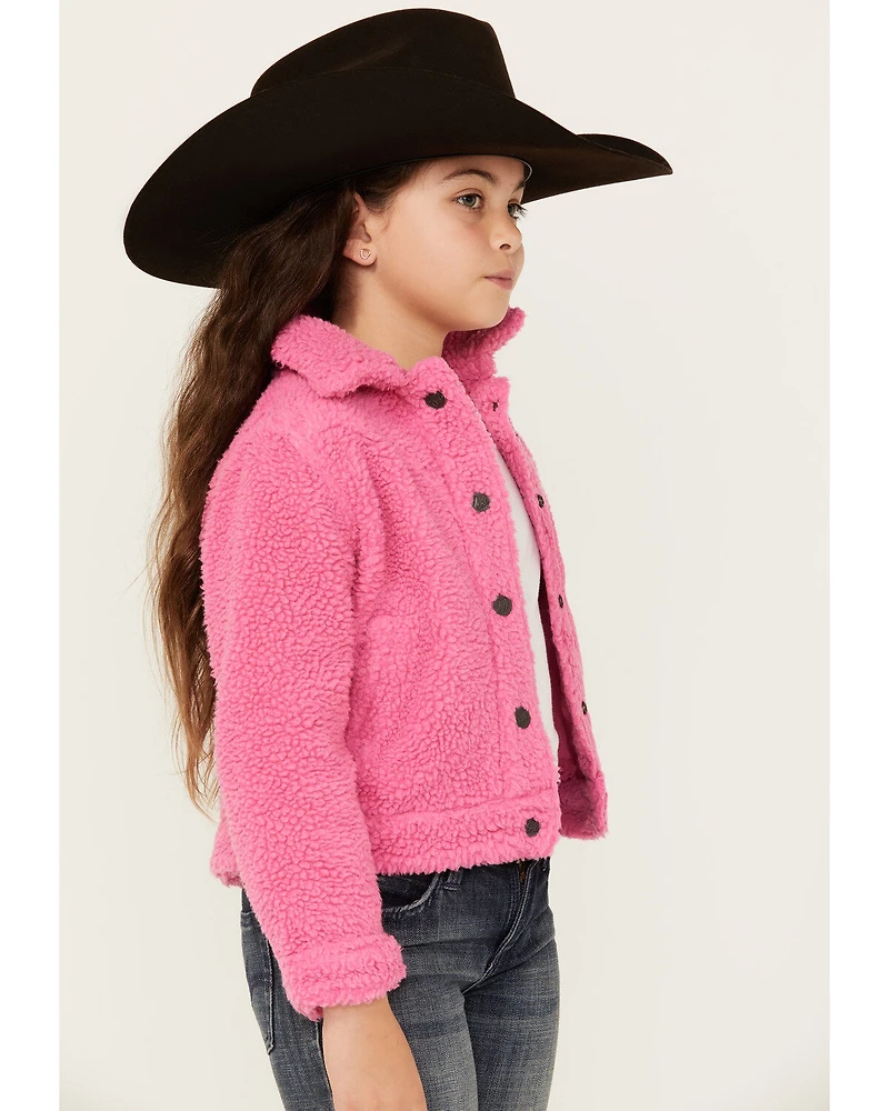 Wrangler Girls' Sherpa Snap Jacket