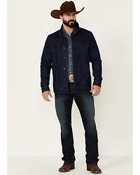 Cody James Men's Coasting Medium Wash Button-Front Unlined Denim Jacket