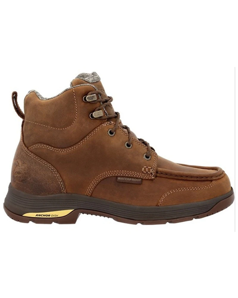 Georgia Men's Athens Superlyte Waterproof 6" Lace-Up Work Boots - Moc Toe