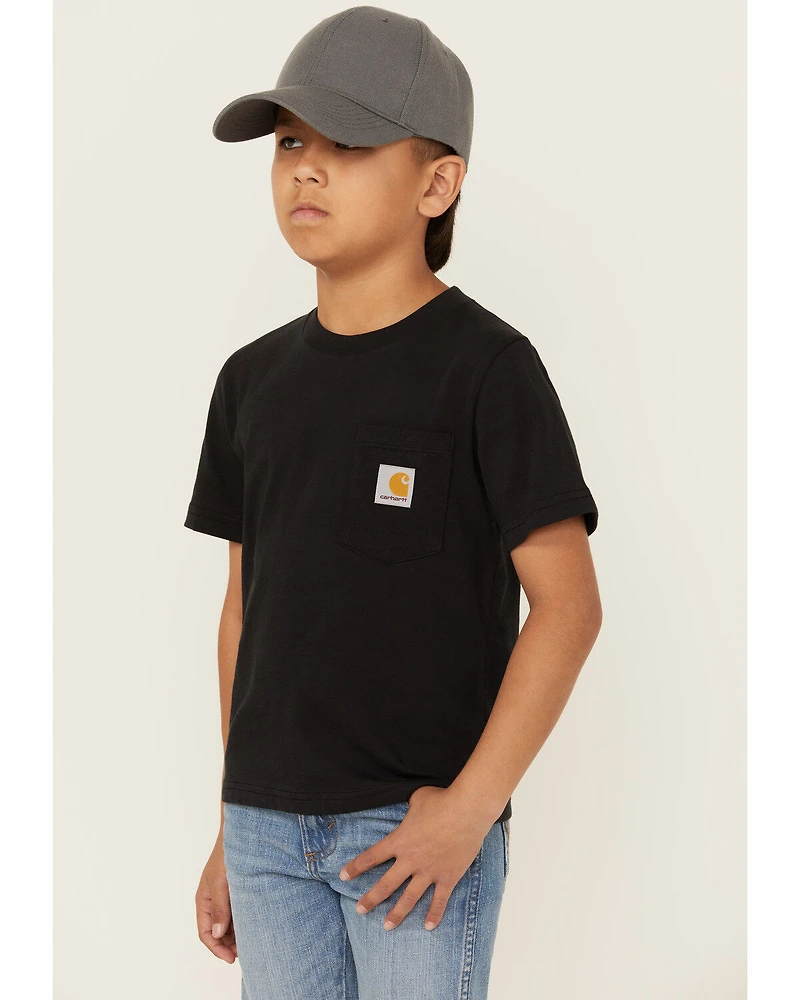 Carhartt Little Boys' Solid Short Sleeve Pocket T-Shirt