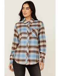 Idyllwind Women's Lane Plaid Print Long Sleeve Snap Flannel Shirt