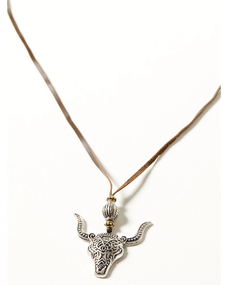 Shyanne Women's Sierra Winter Longhorn Necklace