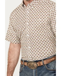 RANK 45® Men's Buckaloo Print Short Sleeve Button-Down Stretch Western Shirt