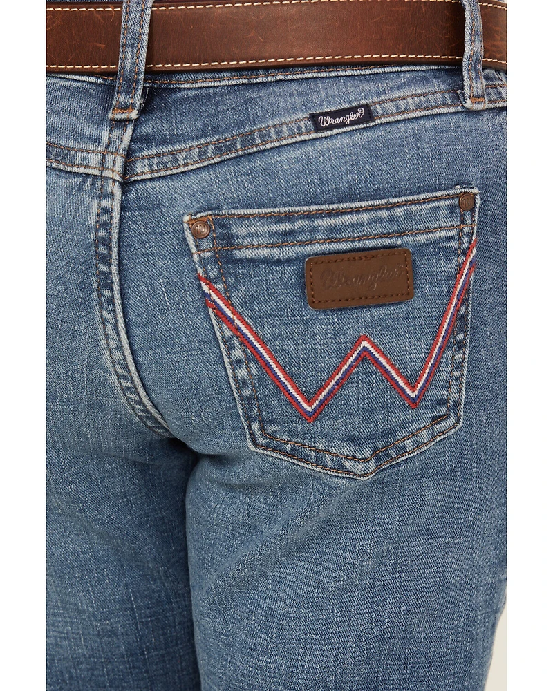 Wrangler Girls' Light Wash Bootcut Stretch Denim Jeans