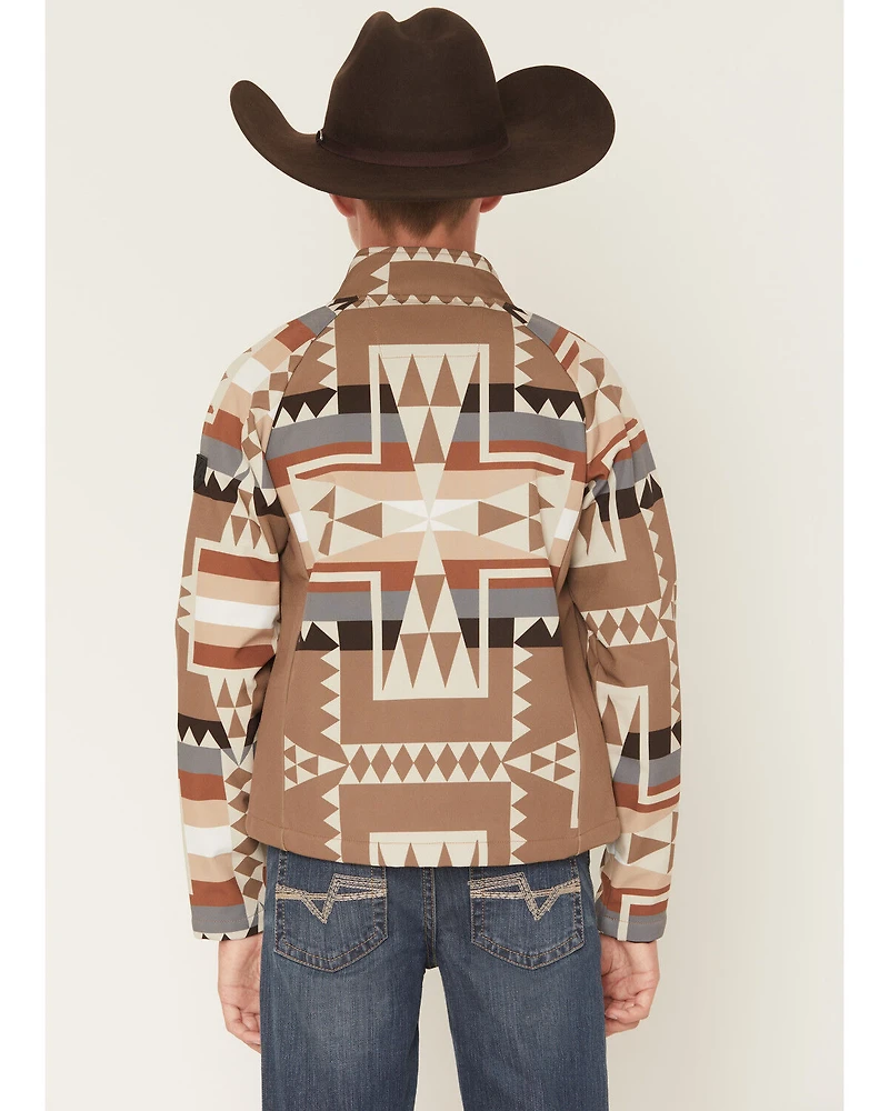 RANK 45® Boys' Cheneka Southwestern Print Softshell Jacket