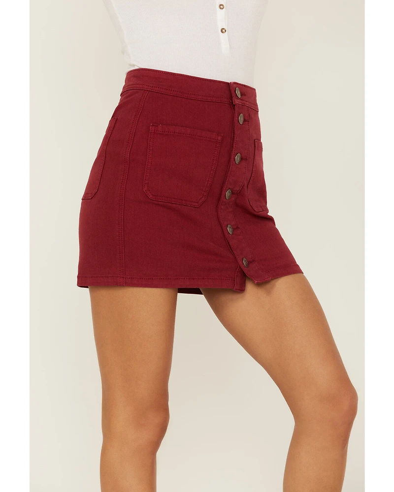 Shyanne Women's Button Front Denim Mini Skirt