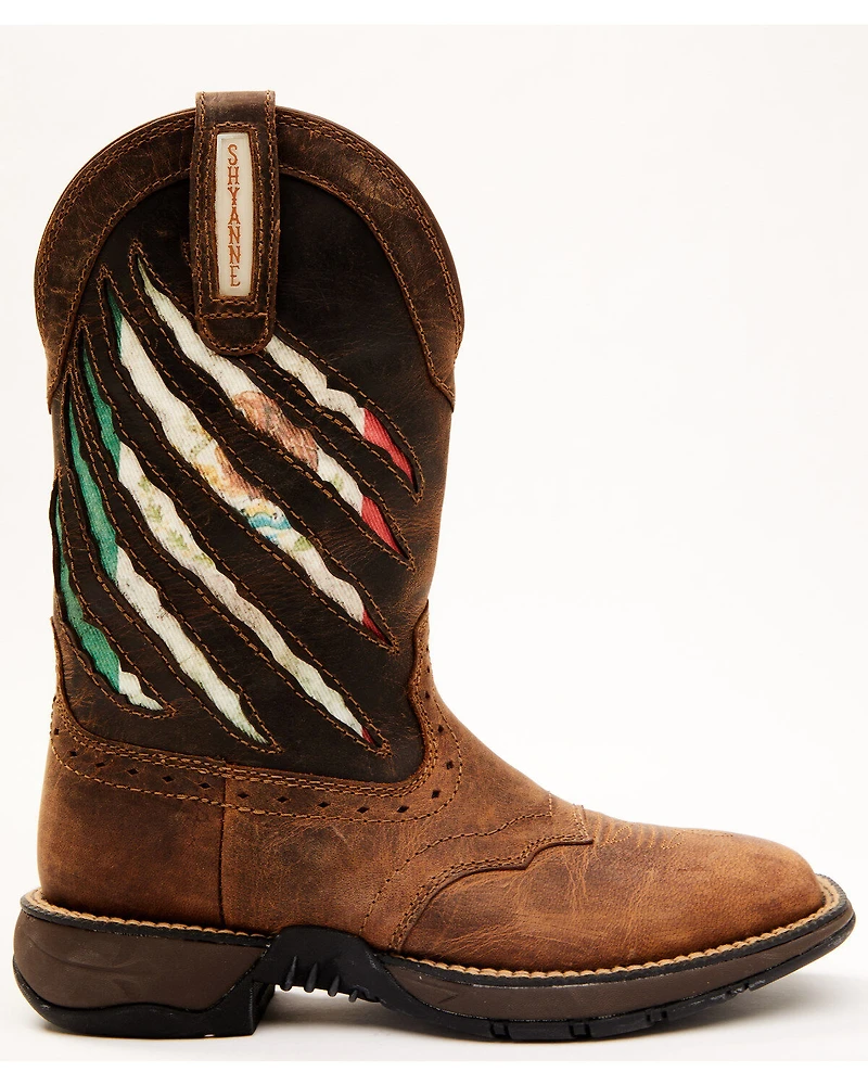 RANK 45® Women's Xero Gravity Lite Mexican Flag Western Performance Boots - Broad Square Toe