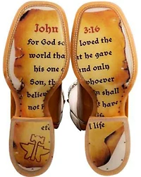 Tin Haul Men's Between Two Thieves John 3:16 Western Boots - Broad Square Toe