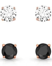 Montana Silversmiths Women's Opposites Attract Double Crystal Post Earring Set - 2 Piece