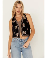 Shyanne Women's Velvet Beaded Vest