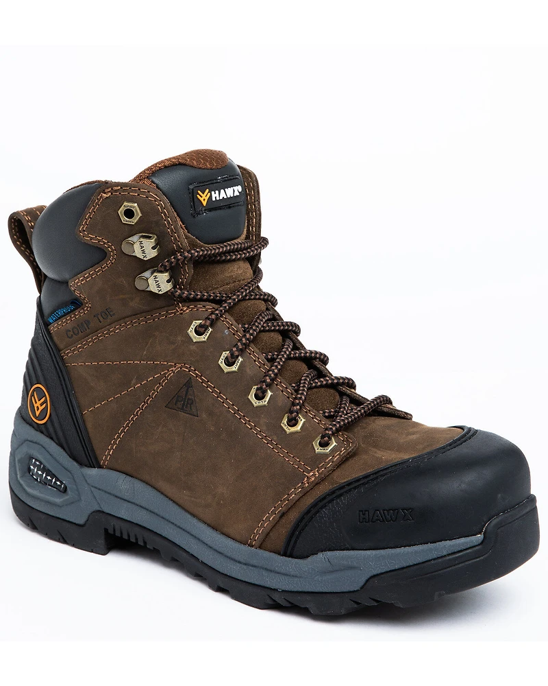 Hawx Men's 6" Crew Lace-To-Toe Work Boots - Composite Toe