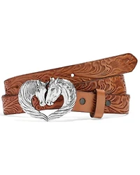 Justin Girls' Spirit Heart Horse Western Belt