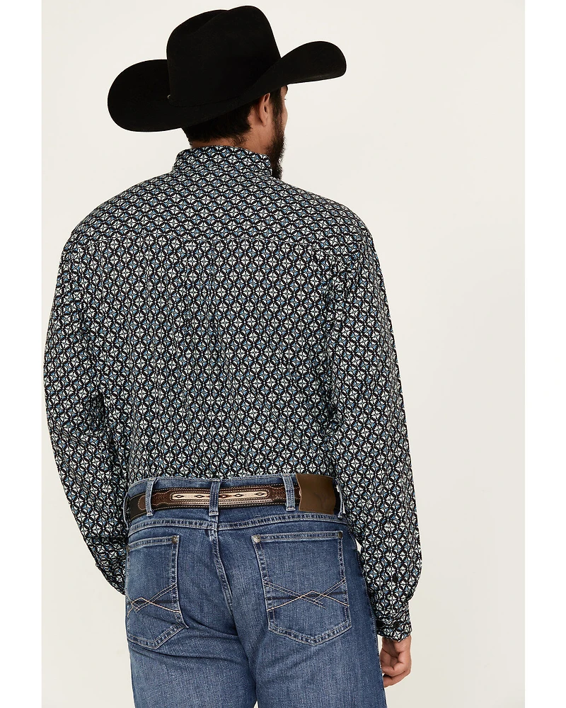 Cinch Men's ARENAFLEX® Medallion Geo Print Long Sleeve Button-Down Performance Stretch Western Shirt