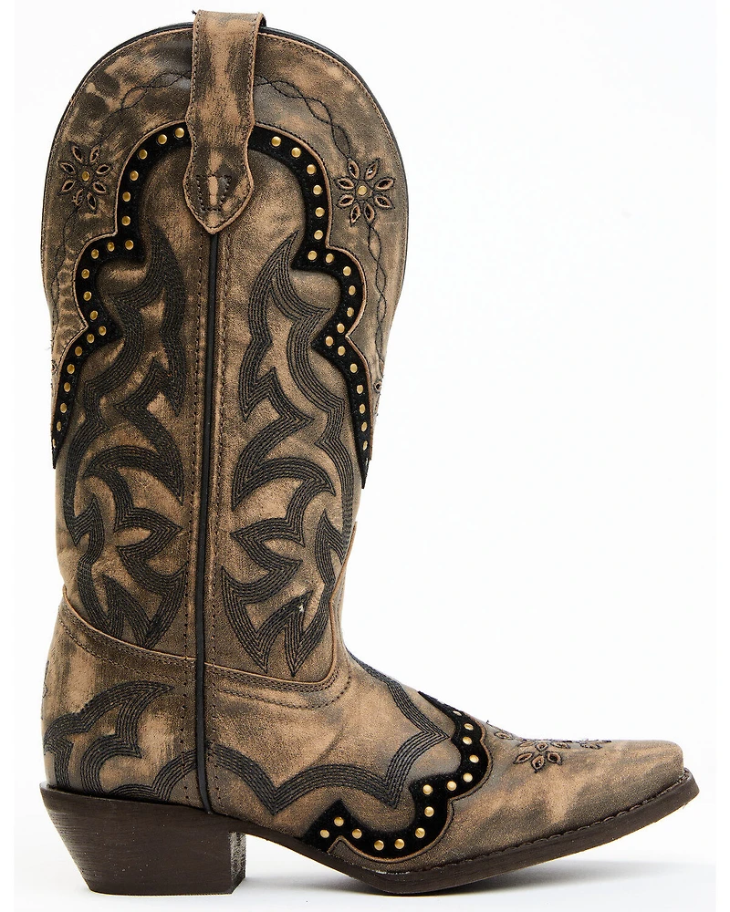 Laredo Women's Skyla Floral Studded Western Performance Boots - Snip Toe