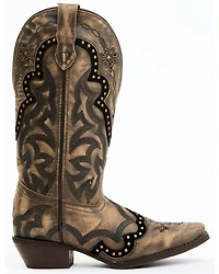 Laredo Women's Skyla Floral Studded Western Performance Boots - Snip Toe