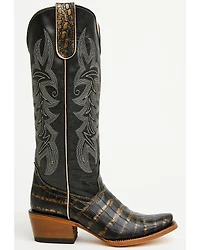 Tanner Mark Women's Caiman Print Tall Western Boots - Square Toe